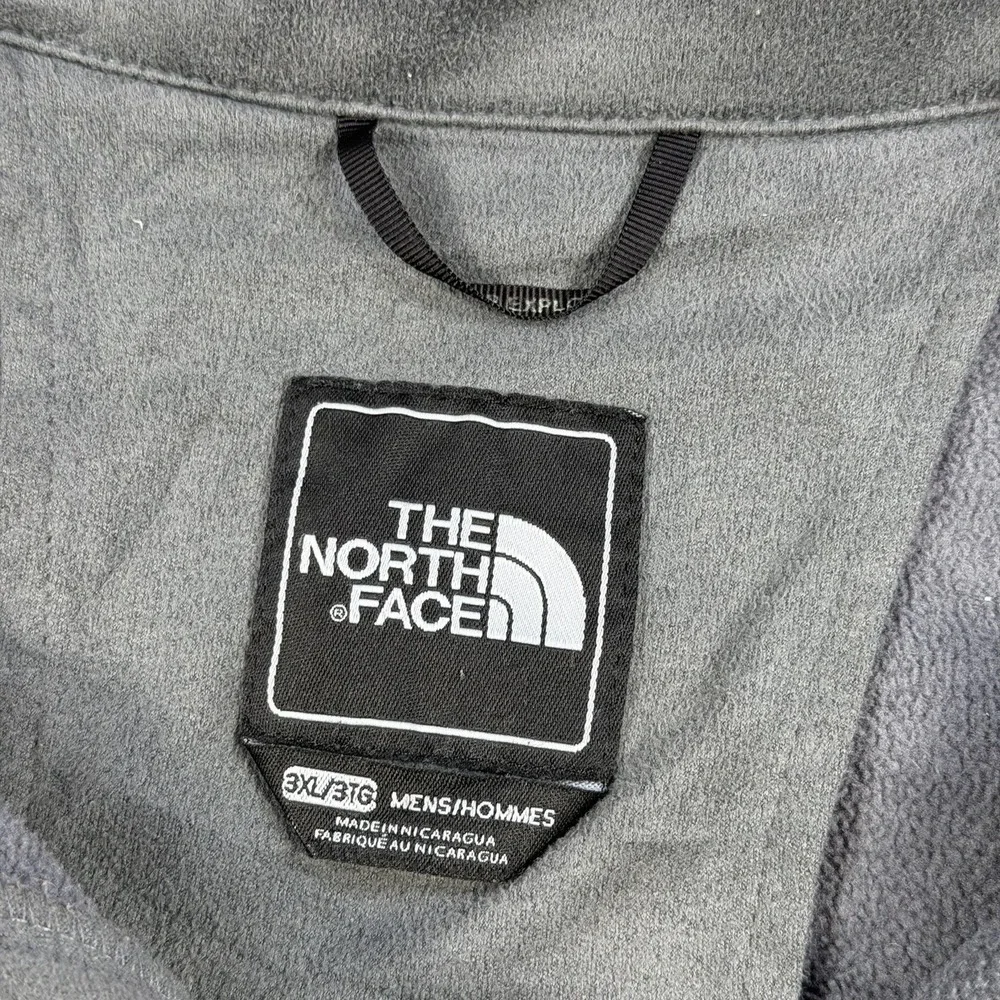 The North Face Jacket Mens 3XL Grey Fleece Full Zip Pocket Long Sleeve Outdoor